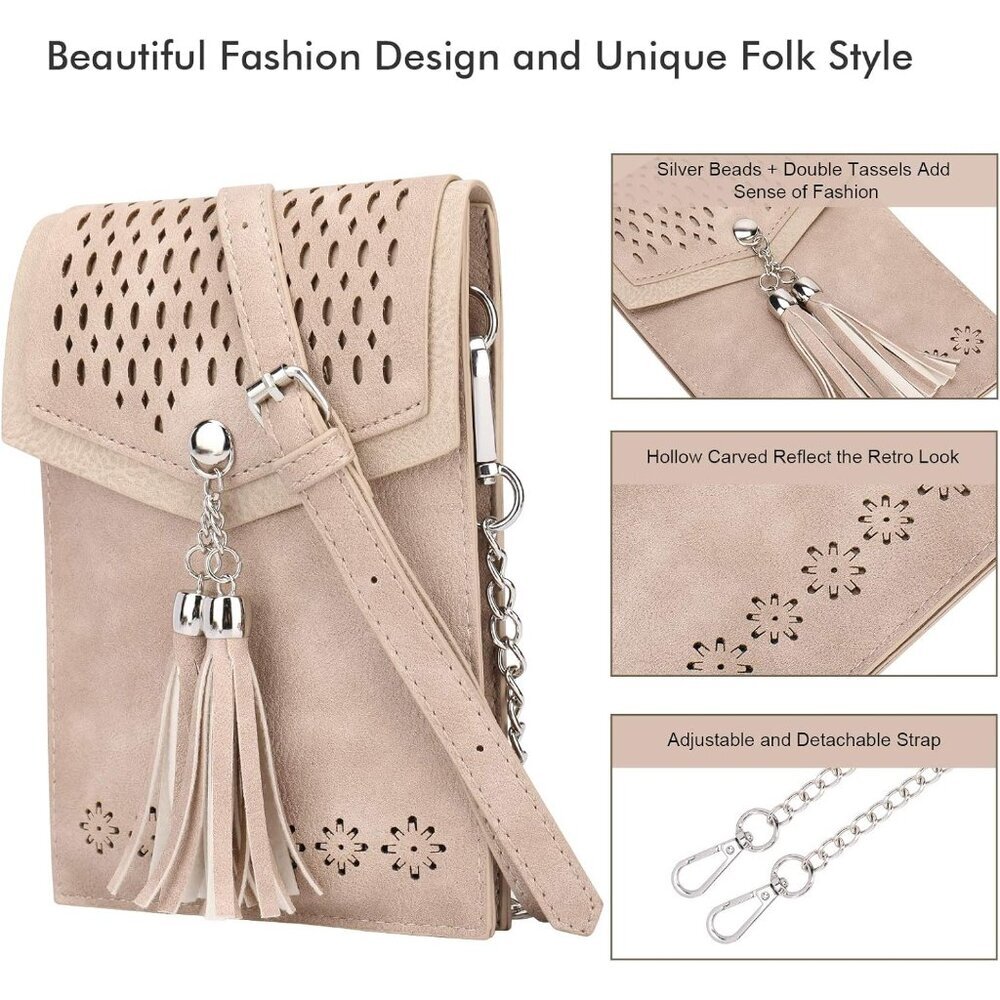 Elegant Tassel Crossbody Bag for Women - Compact Lightweight Design - Picture 5 of 7